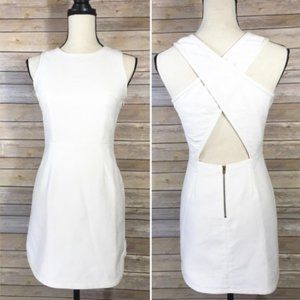 A.L.C. Cross Back Cotton Minidress, Exposed Zipper